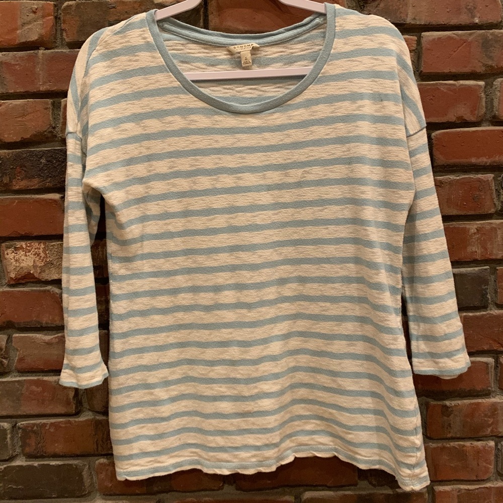 Striped 3/4 length sleeve